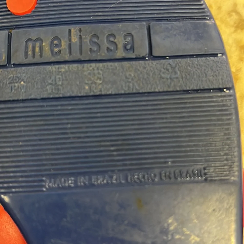 Melissa Shoes Blue / Coral Jelly Multicolor Sandals size 9 - Picture 7 of 13